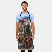 Tablier Une scène de rue italienne Ephemera Design Series  (Porté)
