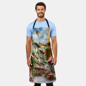 Tablier Une scène de rue italienne Ephemera Design Series  (Porté)