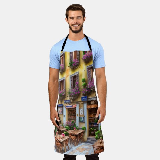 Tablier Une scène de rue italienne Ephemera Design Series  (Porté)