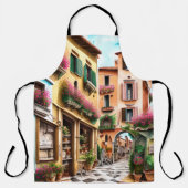 Tablier Une scène de rue italienne Série de conception d'é (Recto)