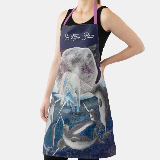 Tablier Unicorn and Narwhals Whimsical Art (Insitu)