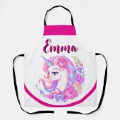 Tablier unicorn & personalize your name  (Recto)