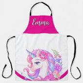 Tablier unicorn & personalize your name Crew  (Recto)