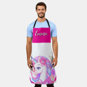 Tablier unicorn & personalize your name Crew  (Porté)