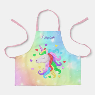 Tablier Unicorn Pony Rainbow Stars Pastel Girly Magie