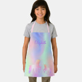 Tablier Unicorn rose violet menthe vert nom holographique (Insitu)