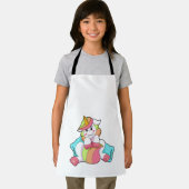 Tablier Unicorn shy with Pillow (Insitu)