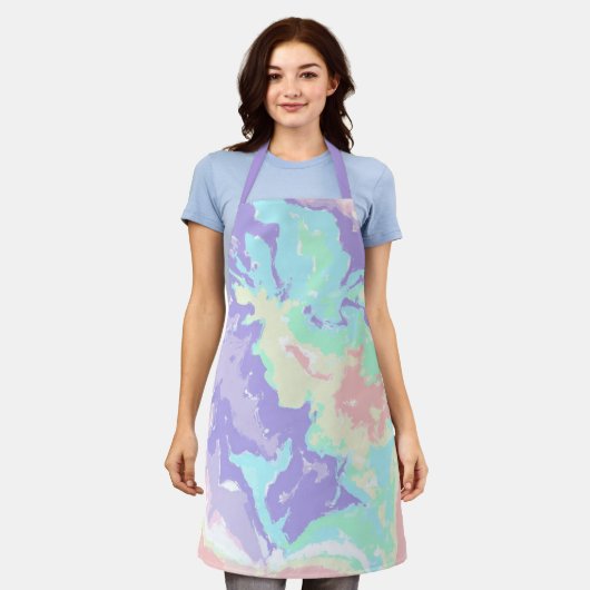 Tablier Unicorn Watercolor Pastels (Porté)