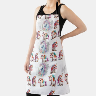 Tablier Unicorne arc-en-ciel