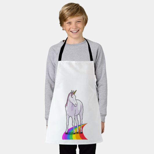 Tablier Unicorne avec arc-en-ciel (Porté)