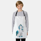 Tablier Unicorne avec bulles de savon (Porté)