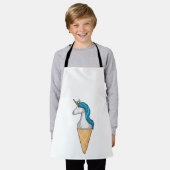 Tablier Unicorne avec crème glacée gaufre (Porté)