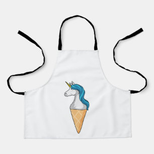 Tablier Unicorne avec crème glacée gaufre