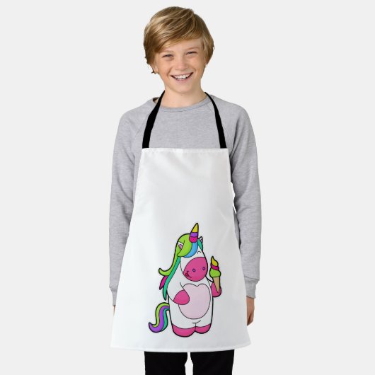 Tablier Unicorne avec gaufre Glace (Porté)