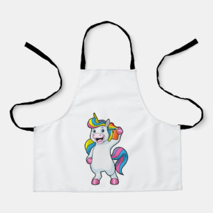 Tablier Unicorne comme coiffeur avec aérosol