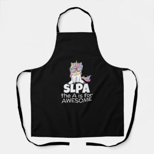 Tablier Unicorne cool pour SLPA Voix Langue Pathologiste