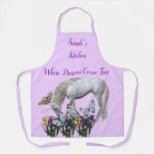Tablier Unicorne Et Papillons Animal Apron (Recto)