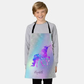 Tablier Unicorne holographique de Parties scintillant d'ar (Porté)