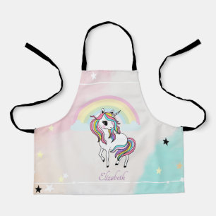 Tablier Unicorne magique, Arc en ciel, Étoiles