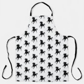 Tablier Unicorne magique de Majestic noire (Recto)