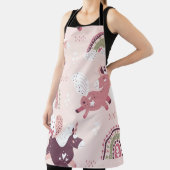 Tablier Unicorns Rainbows : Pastel Magic Arrière - plan. (Insitu)