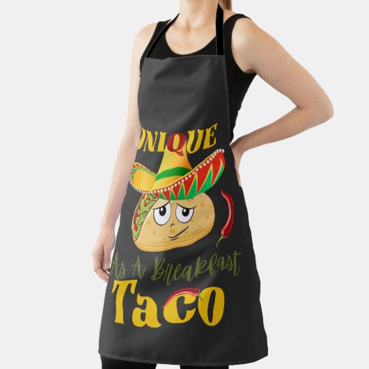 Tablier Unique En Petit Déjeuner Taco Joyeux Taco Souriant (Insitu)