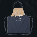 Tablier Unique minimaliste<br><div class="desc">Unique minimaliste script Challah is Love Made Edible. NAVY et TAN Apron. Clean Modern Script veut make your favorite baker smile.Your Homemade Challah is a frame-worthy work of art. Challah Dough Cover which you can find here
https://www.zazzle.com/collections/coordinated_apron_sets-119984004460509285

Inquiries ?
— e-mail : bestdressedbread@gmail.com. All the Best !</div>