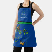 Tablier Unique Nature Butterfly Monogram Bleu (Insitu)