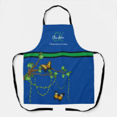 Tablier Unique Nature Butterfly Monogram Bleu (Recto)