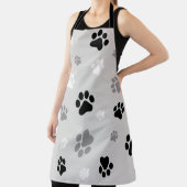 Tablier unisex imprimé noir, blanc et gris (Insitu)