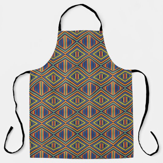 Tablier Unisex Long Apron with Unique Pattern (Recto)