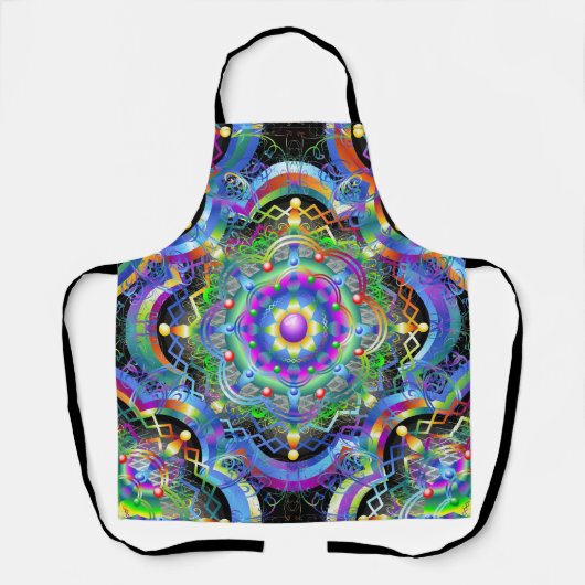 Tablier Univers Mandala Couleurs Psychédéliques (Recto)