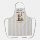 Tablier Ustensiles de cuisine de ferme rustique rayure neu (Recto)