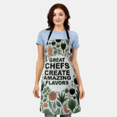 Tablier Ustensiles de cuisine du chef botanique Typographi (Porté)