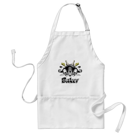 Tablier Ustensiles de cuisine et de crâne Baker (Devant)