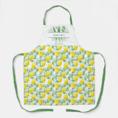 Tablier ustensiles de cuisine jaune citrons (Recto)