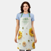 Tablier Ustensiles de cuisine jaune tournesol (Porté)