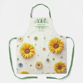 Tablier Ustensiles de cuisine jaune tournesol (Recto)