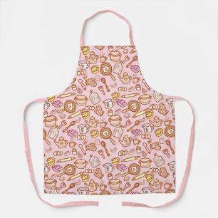 Tablier Ustensiles de cuisine mignons rose
