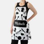 Tablier ustensiles de cuisine monochrome design élégant (Insitu)