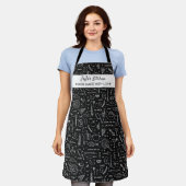 Tablier Ustensiles de cuisine Motif alimentaire Nom person (Porté)