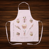 Tablier Ustensiles roses & Cupcake Baker Apron