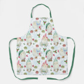 Tablier Vacances de Noël modernes mignonnes Aquarelle Gnom (Recto)
