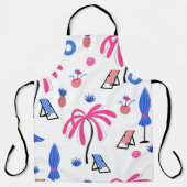 Tablier Vacances d'été : Palm Trees Ananas Motif (Recto)