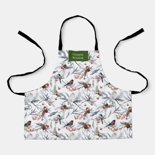 Tablier vacances hiver merveilleux enfants monogram apron (Recto)