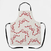 Tablier Vacances Noël Rouge Rétro (Recto)