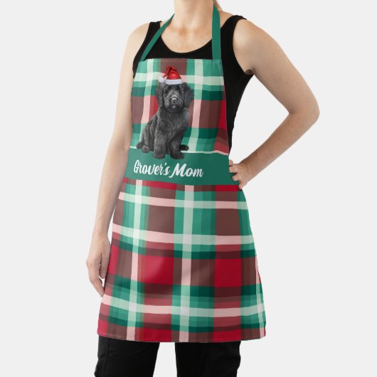 Tablier Vacances Plaid Labradoodle Père Noël Chien Noël (Insitu)