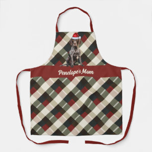 Tablier Vacances Plaid mignon Pointeur GSP Père Noël Chien