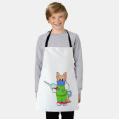 Tablier Vaccination au chat avec seringue (Porté)