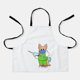 Tablier Vaccination au chat avec seringue